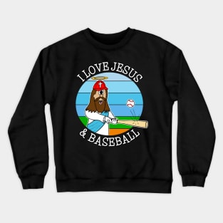 I Love Jesus and Baseball Crewneck Sweatshirt